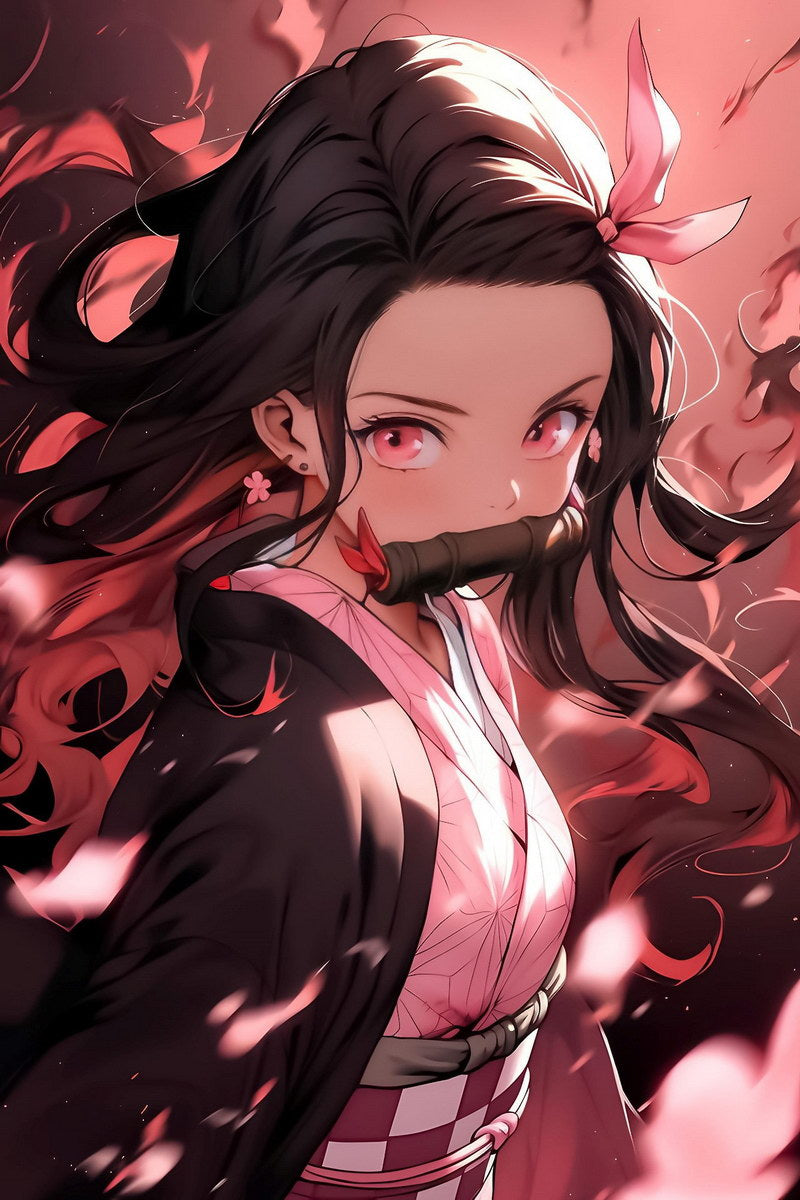 Demon Slayer Kimetsu No Yaiba Tv Series Anime Poster Japanese Action Supernatural Adventure Nezuko Manga Art