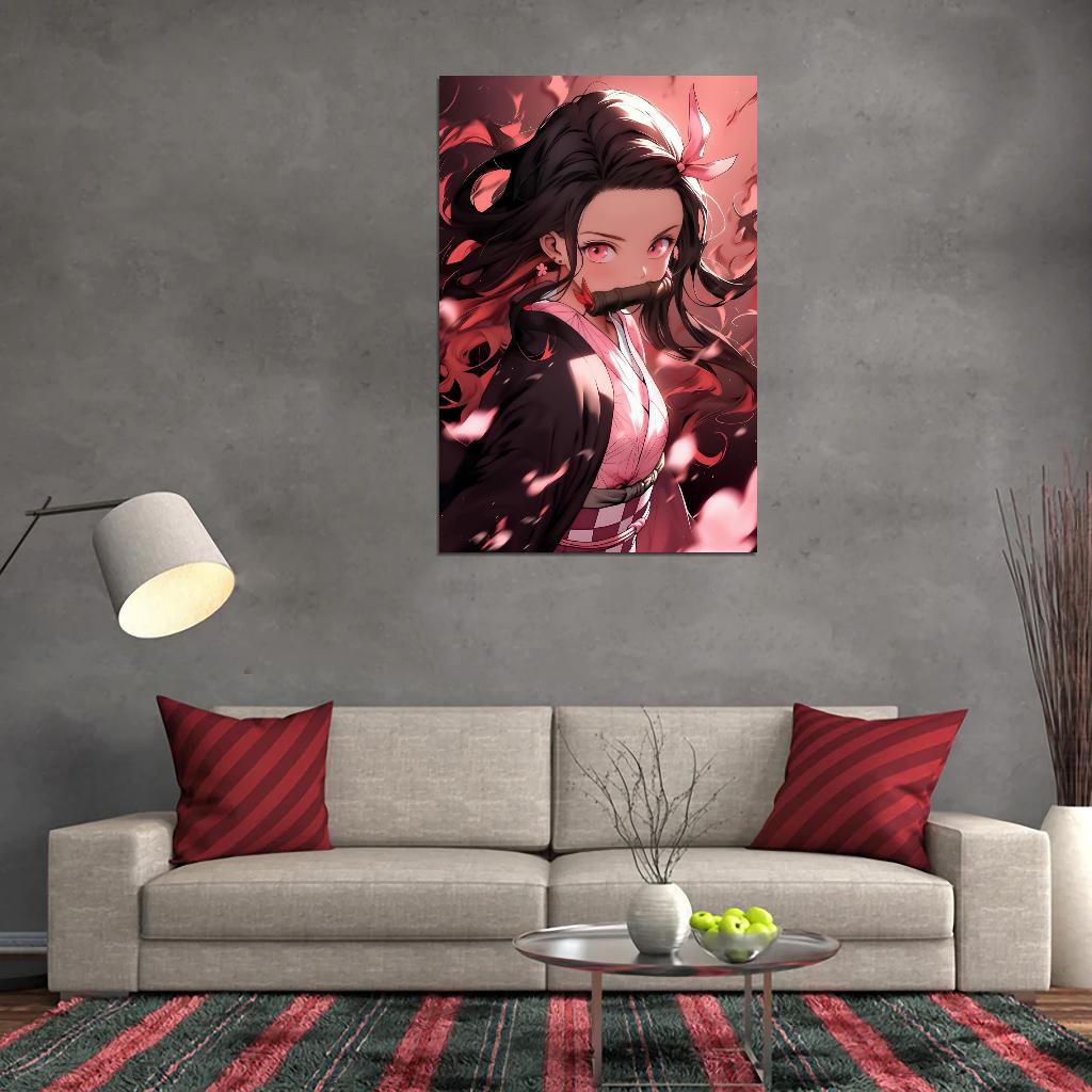 Demon Slayer Kimetsu No Yaiba Tv Series Anime Poster Japanese Action Supernatural Adventure Nezuko Manga Art