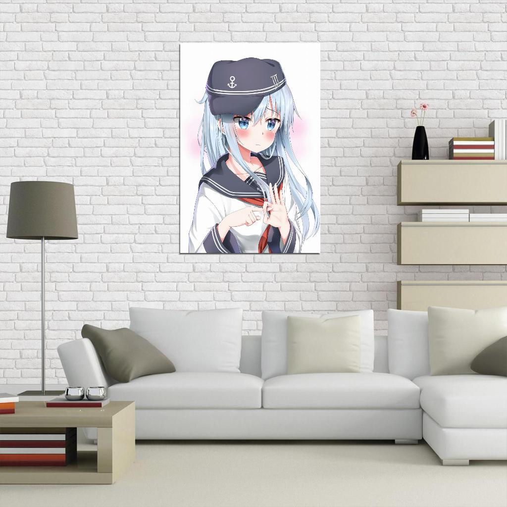 Kantai Collection Kancolle Hibiki Destroyer Video Game Military Strategy Anime Poster Manga Art