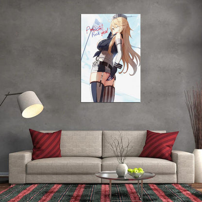 Kantai Collection Kancolle Iowa America Video Game Military Strategy Anime Poster Manga Art