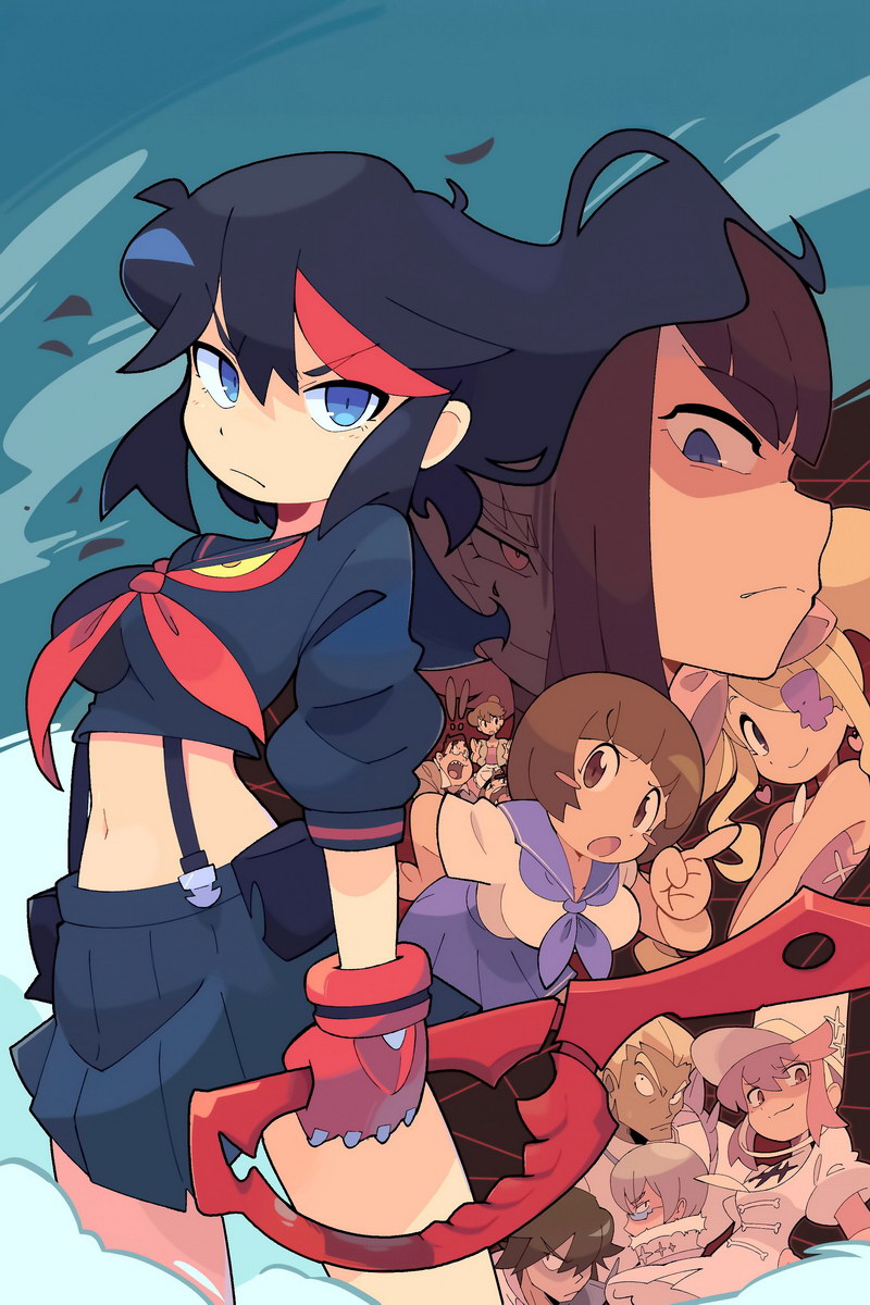 Kill La Kill Kill La Kill Ryuko Matoi Kiryuuin Satsuki Action Comedy Anime Poster Manga Art