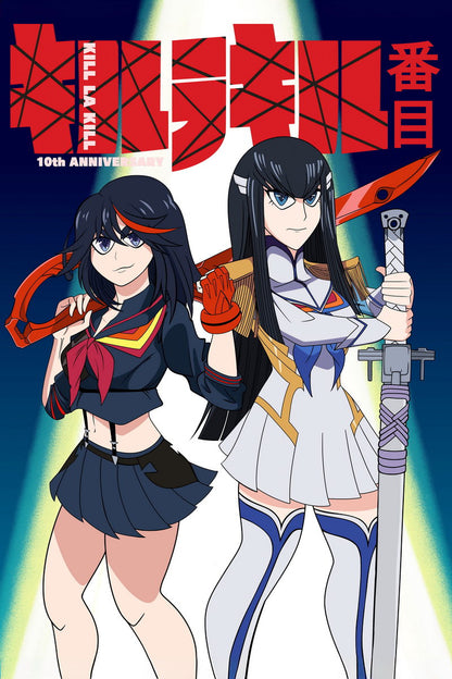 Kill La Kill Kill La Kill Ryuko Matoi Kiryuuin Satsuki Action Comedy Anime Poster Manga Art