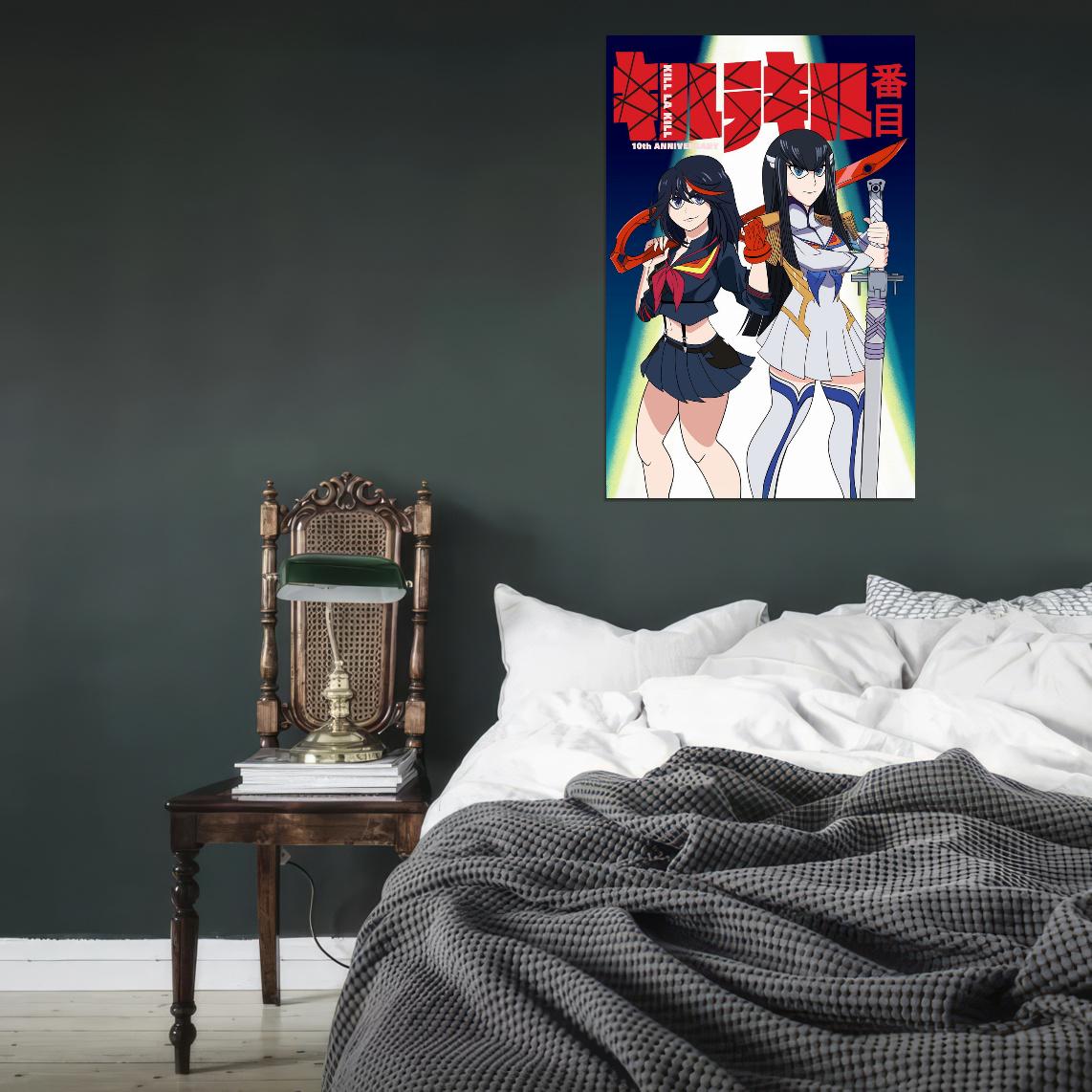 Kill La Kill Kill La Kill Ryuko Matoi Kiryuuin Satsuki Action Comedy Anime Poster Manga Art