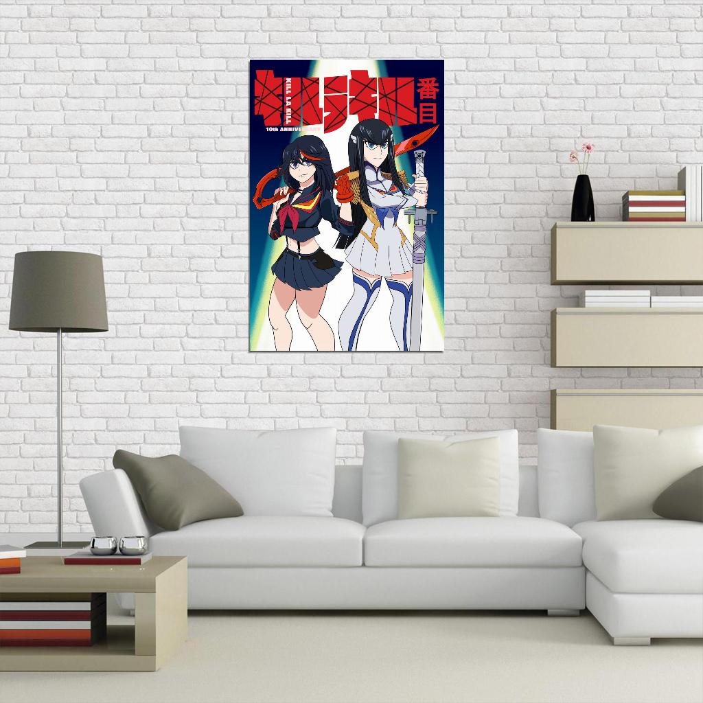 Kill La Kill Kill La Kill Ryuko Matoi Kiryuuin Satsuki Action Comedy Anime Poster Manga Art