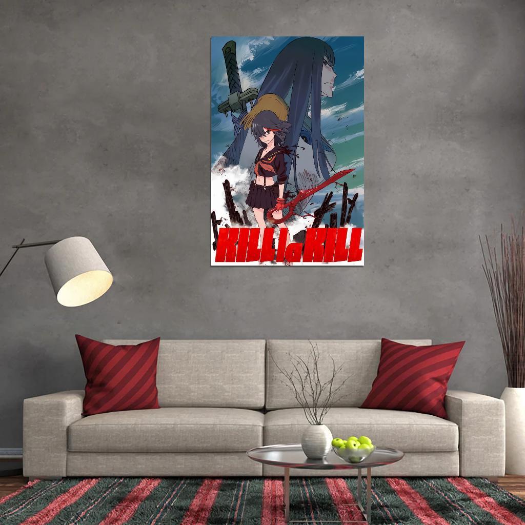 Kill La Kill Kill La Kill Ryuko Matoi Kiryuuin Satsuki Action Comedy Anime Poster Manga Art