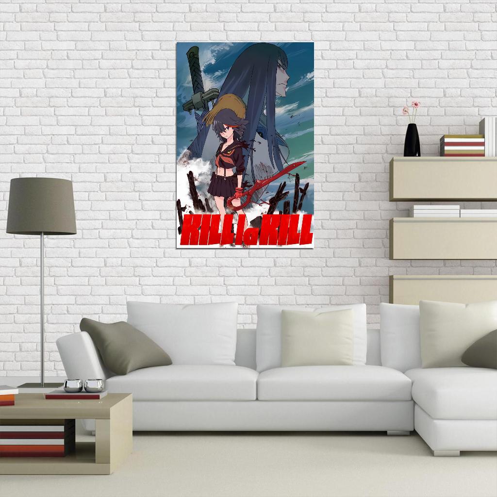 Kill La Kill Kill La Kill Ryuko Matoi Kiryuuin Satsuki Action Comedy Anime Poster Manga Art