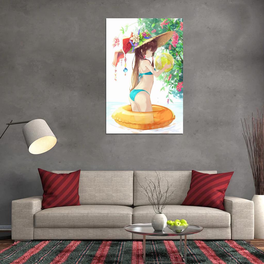 The Touhou Project Hakurei Reimu Bikini Fantasy Video Game Anime Poster Manga Art