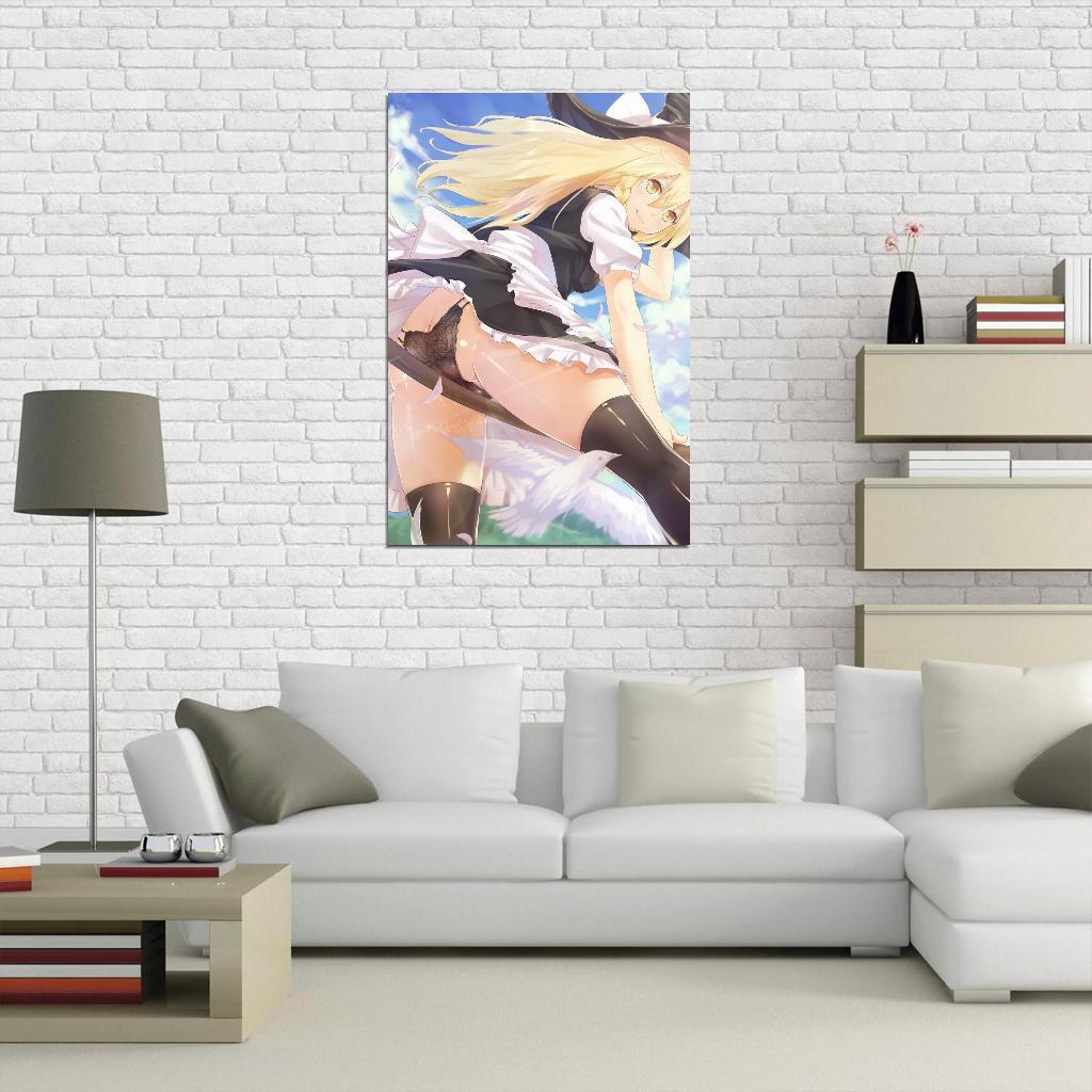 The Touhou Project Kirisame Marisa Fantasy Video Game Anime Poster Manga Art Sexy