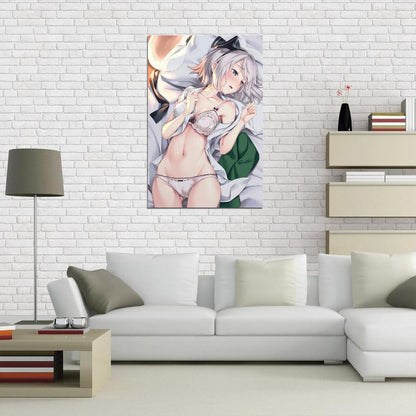 The Touhou Project Konpaku Youmu Myon Fantasy Video Game Anime Poster Manga Art Sexy