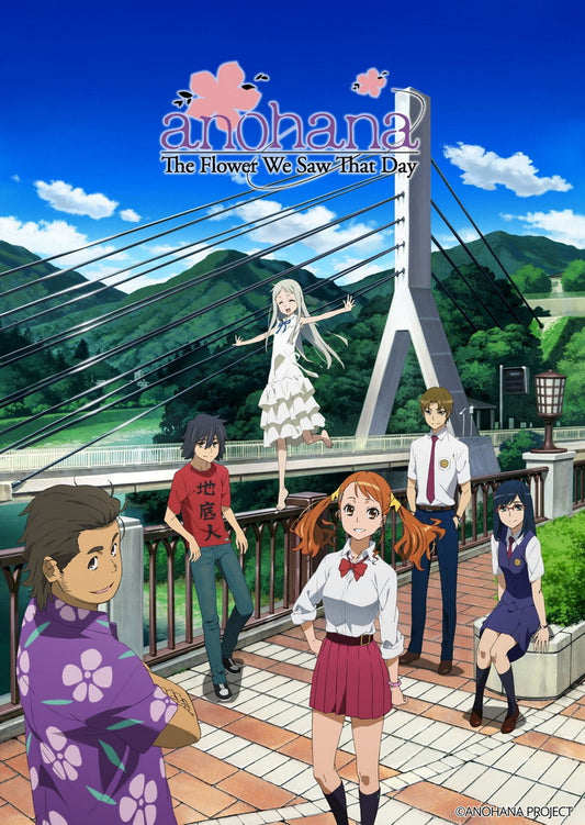 Anohana The Flower We Saw That Day Tv Series Anime Poster Japanese Drama Supernatural Friendship Manga Art