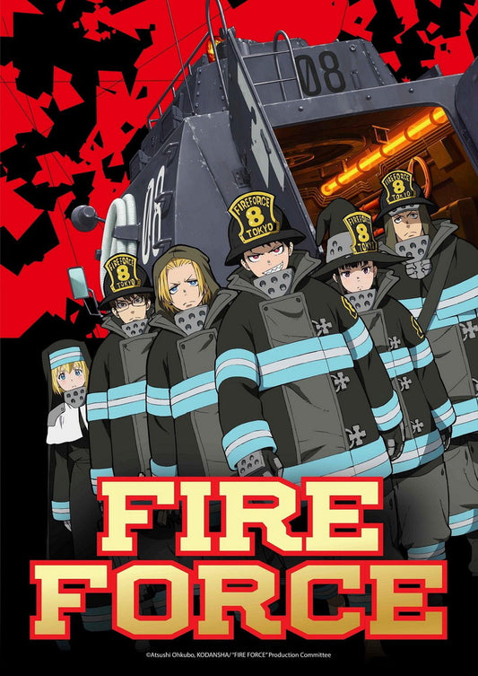 Fire Force Tv Series Anime Poster Japanese Action Supernatural Firefighters Manga Art