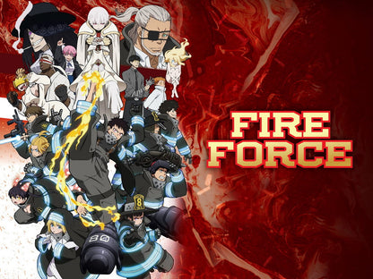 Fire Force Tv Series Anime Poster Japanese Action Supernatural Firefighters Manga Art