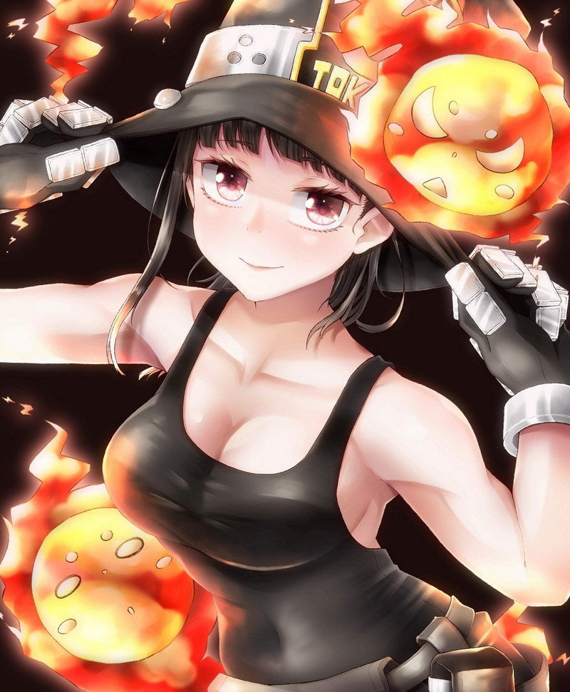 Fire Force Tv Series Anime Poster Japanese Action Supernatural Firefighters Sexy Maki Oze Manga Art