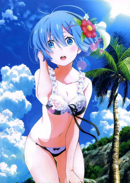 Re Zero Starting Life In Another World Anime Poster Japanese Fantasy Cute Sexy Girl Bikini Manga Art