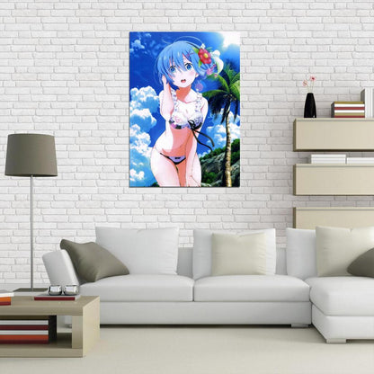 Re Zero Starting Life In Another World Anime Poster Japanese Fantasy Cute Sexy Girl Bikini Manga Art