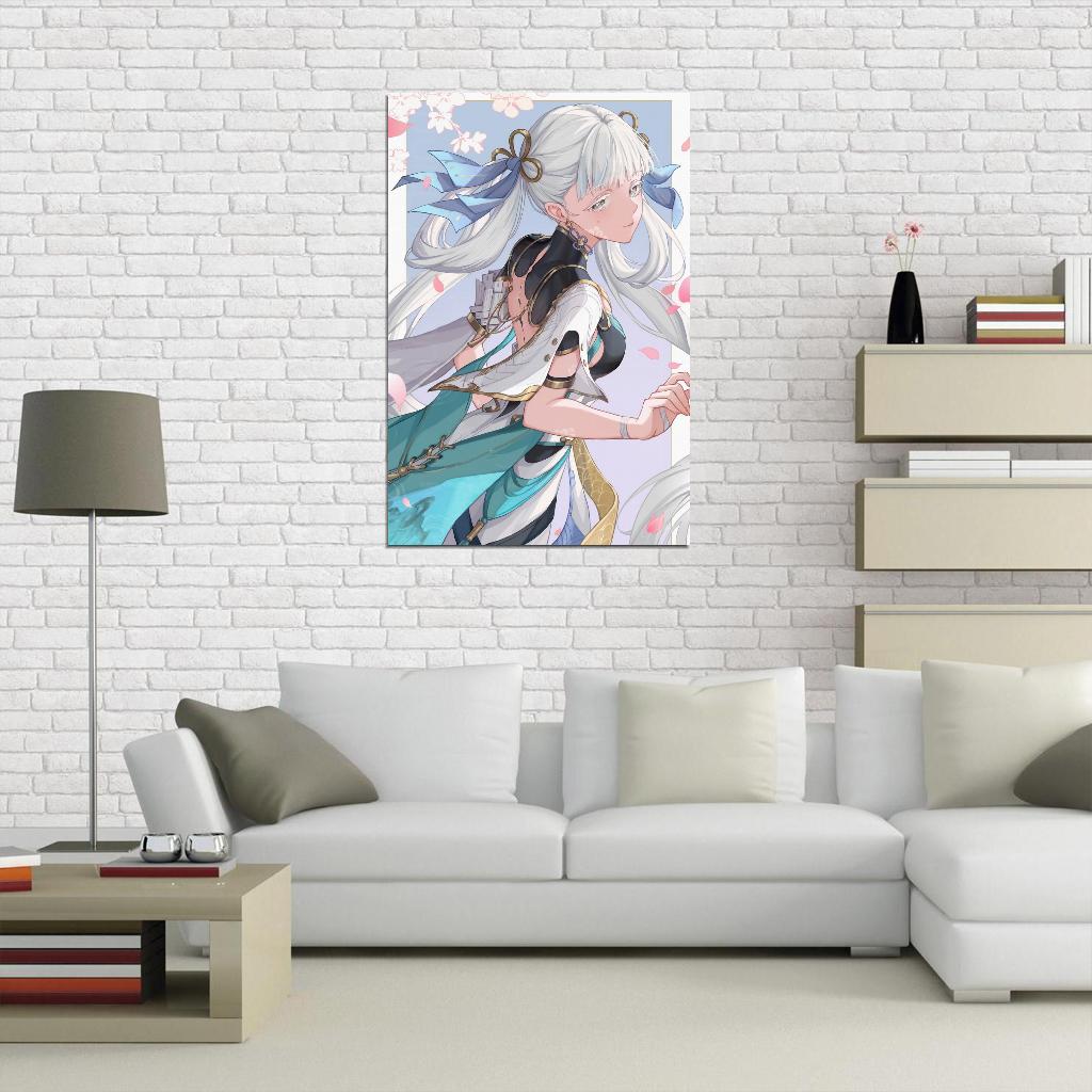 Wuthering Waves Jinhsi Video Game Anime Poster Japanese Fantasy Adventure Cute Manga Art