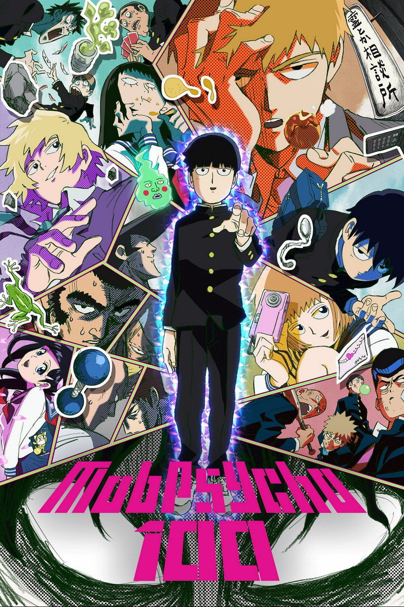 Mob Psycho 100 Tv Series Anime Poster Japanese Supernatural Action Manga Art