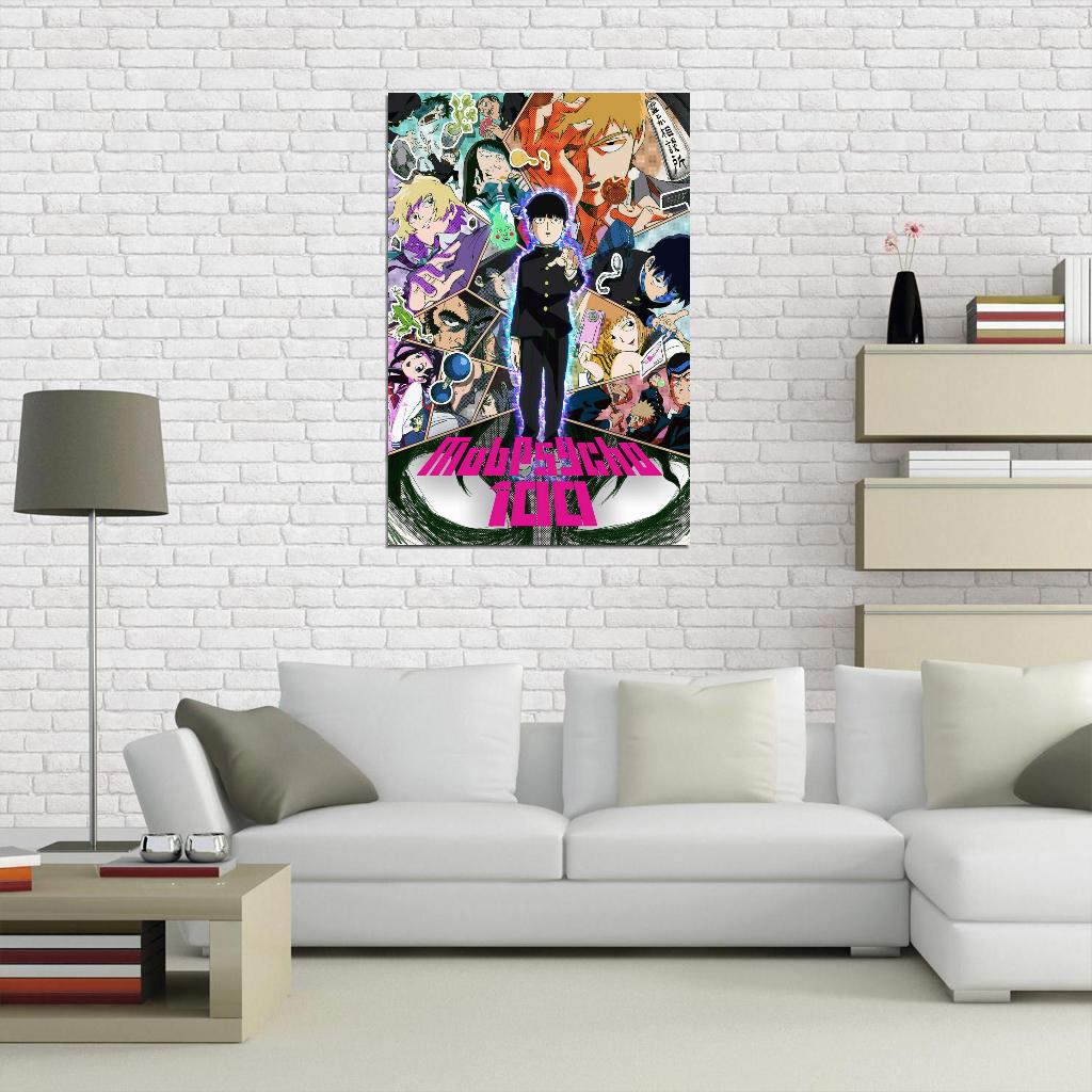 Mob Psycho 100 Tv Series Anime Poster Japanese Supernatural Action Manga Art