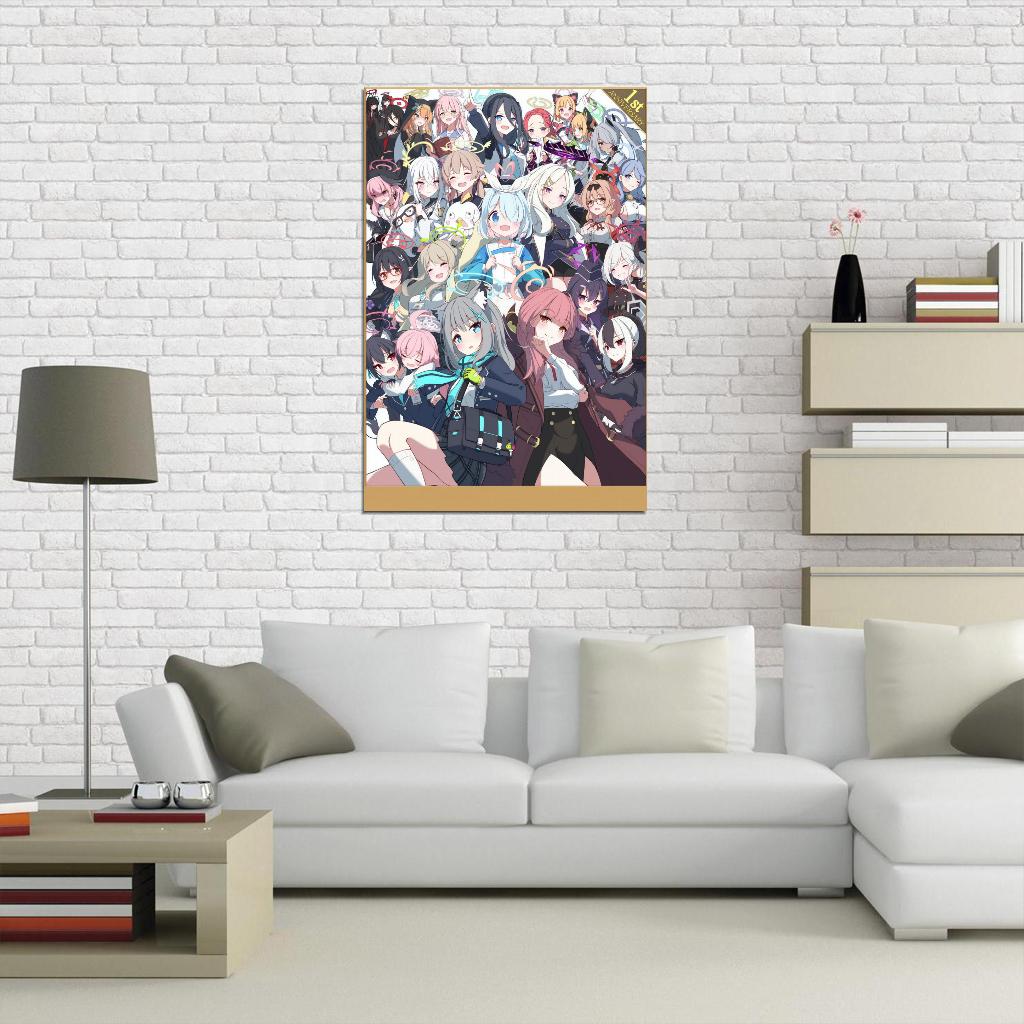 Blue Archive Video Game Anime Poster Japanese School Girl Cute Manga Art - xonomax