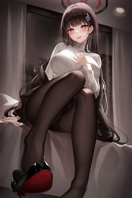 Rio Tsukatsuki Blue Archive Video Game Anime Poster Japanese School Girl Cute Sexy Feet Busty Manga Art