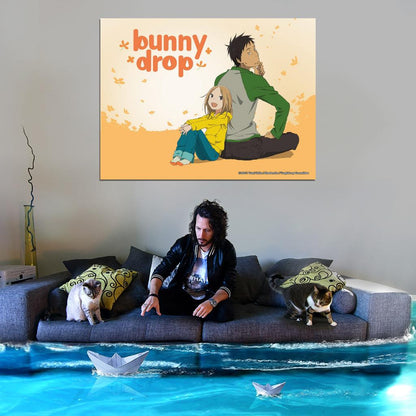 Bunny Drop Tv Series Anime Poster Japanese Cutecore Room Decor Kawaii Aesthetic Manga Art