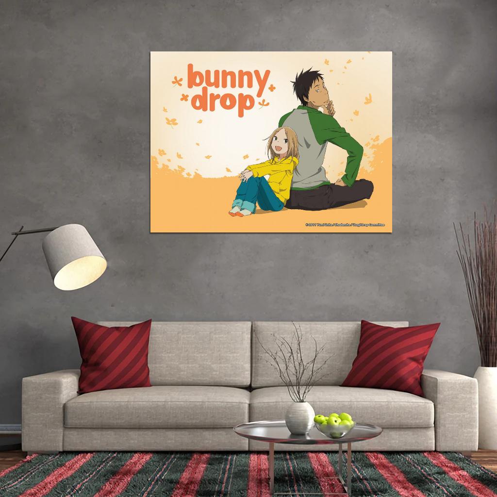 Bunny Drop Tv Series Anime Poster Japanese Cutecore Room Decor Kawaii Aesthetic Manga Art