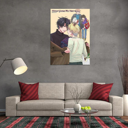 Hitorijime My Hero Anime Poster Yaoi Gay Boys Love Romance Manga Art