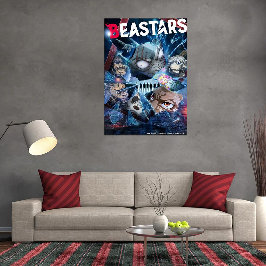 Beastars Tv Series Anime Poster Japanese Drama Psychological Supernatural Furry Anthro Manga Art