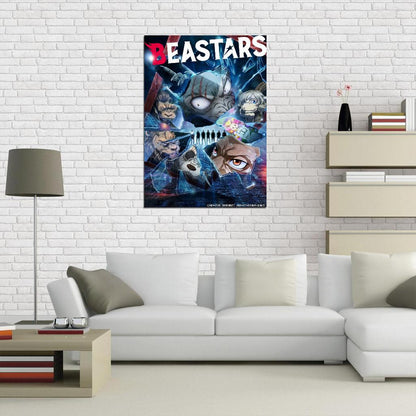 Beastars Tv Series Anime Poster Japanese Drama Psychological Supernatural Furry Anthro Manga Art