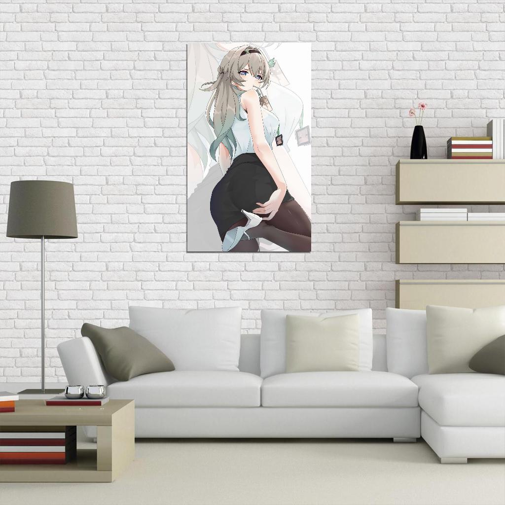 Firefly Honkai Star Rail Video Game Anime Poster Japanese Silver Hair Cute Stockings Sexy Manga Art