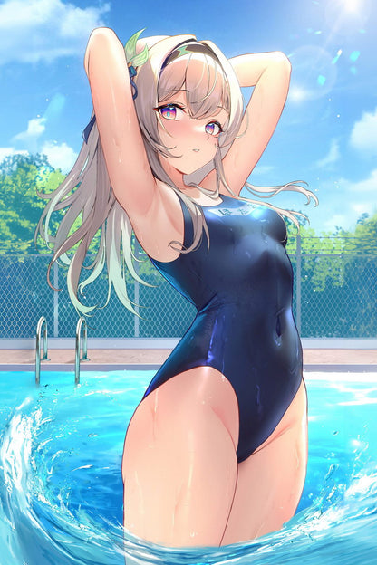 Firefly Honkai Star Rail Video Game Anime Poster Japanese Silver Hair Cute Swimsuit Sexy Manga Art