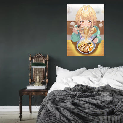 Fujita Kotone Gakuen Idolm@ster Video Game Anime Poster Japanese Blonde Braids School Girl Cute Manga Art