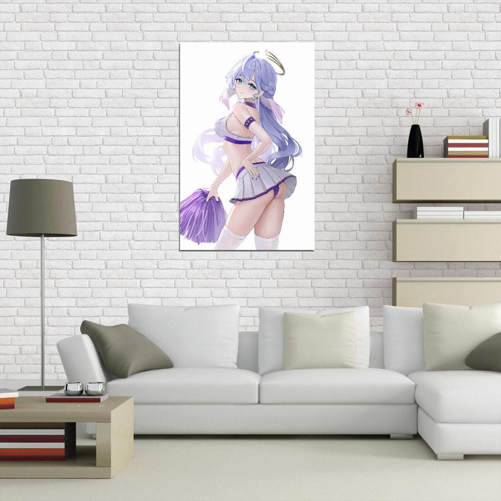 Robin Honkai Star Rail Video Game Anime Poster Japanese Sci-fi Fantasy Adventure Purple Hair Wings Sexy Cheerleader Manga Art