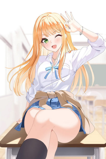 Shiun Sumika Gakuen Idolm@ster Video Game Anime Poster Japanese Blonde School Girl Cute Idol Singing Manga Art