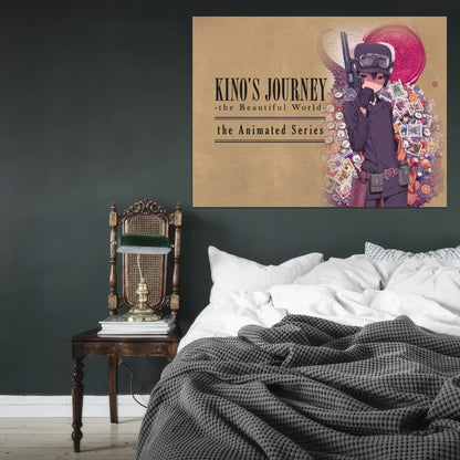 Kino's Journey Tv Series Anime Poster Japanese Adventure Psychological Drama Steampunk Manga Art