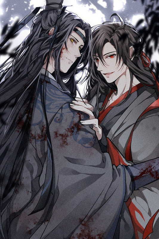 Mo Dao Zu Shi Grandmaster Of Demonic Cultivation Wei Wuxian Lan Wangji Fantasy Boys Love Anime Poster Manga Art