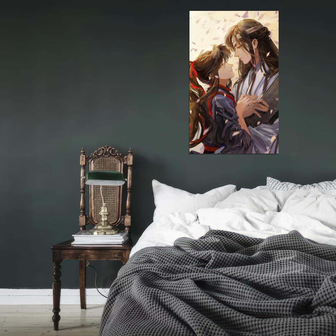 Mo Dao Zu Shi Grandmaster Of Demonic Cultivation Wei Wuxian Lan Wangji Fantasy Boys Love Anime Poster Manga Art