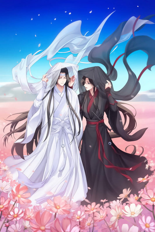 Mo Dao Zu Shi Grandmaster Of Demonic Cultivation Wei Wuxian Lan Wangji Fantasy Boys Love Anime Poster Manga Art