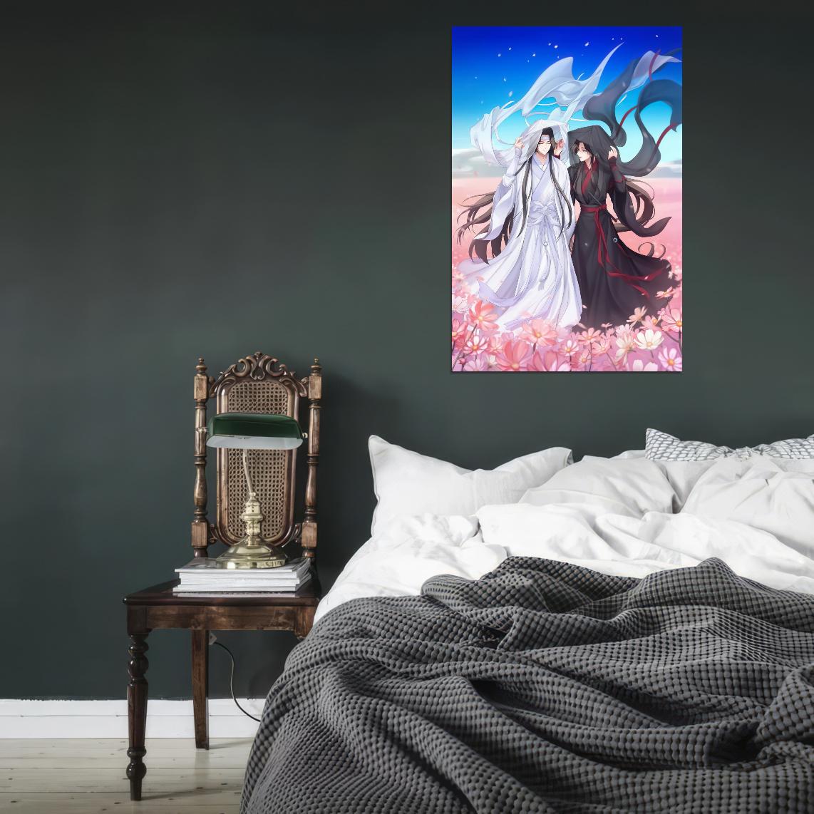 Mo Dao Zu Shi Grandmaster Of Demonic Cultivation Wei Wuxian Lan Wangji Fantasy Boys Love Anime Poster Manga Art