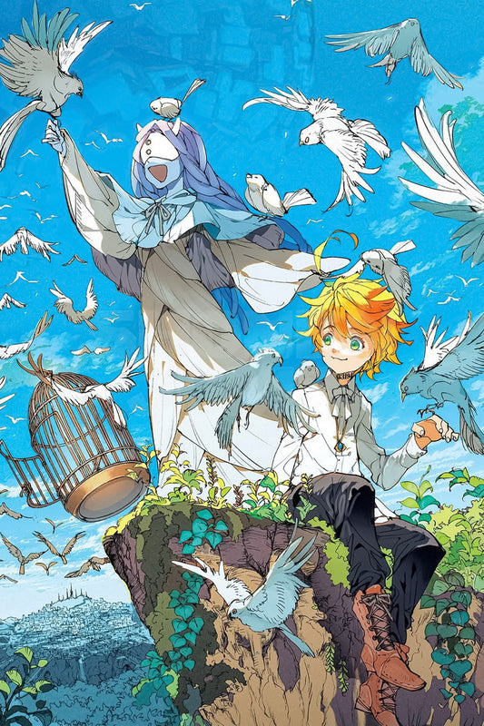 The Promised Neverland Tv Series Anime Poster Japanese Mystery Thriller Adventure Manga Art