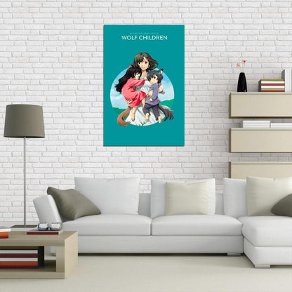 Wolf Children Movie Anime Poster Japanese Fantasy Manga Style Manga Art