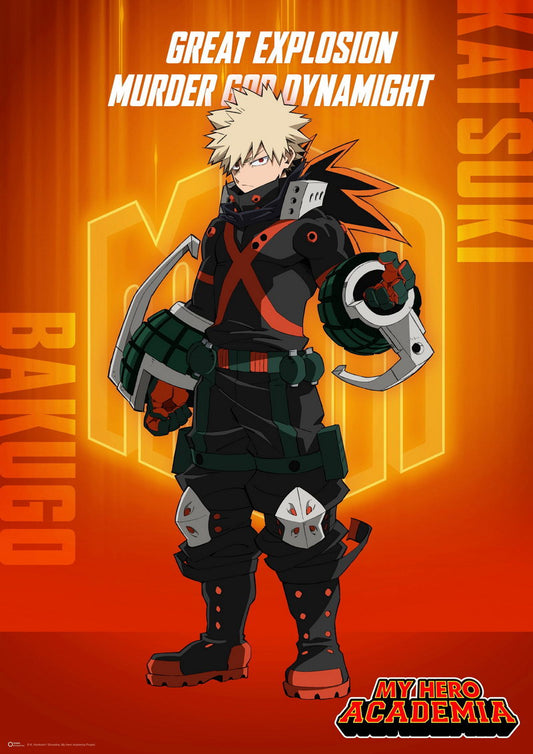 My Hero Academia Anime Tv Series Action Superhero School Katsuki Bakugo Poster