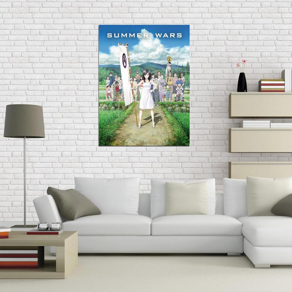 Summer Wars Japanese Sci-fi Adventure Comedy Manga Movie Anime Poster