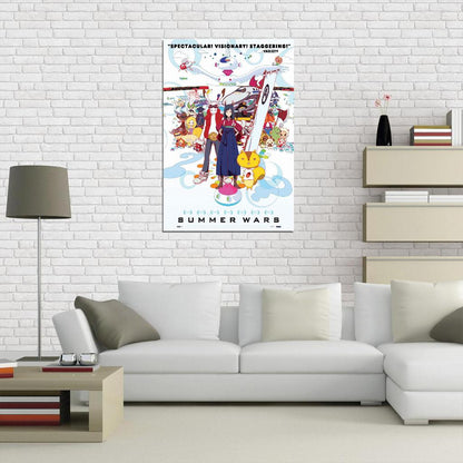 Summer Wars Japanese Sci-fi Adventure Anime Movie Poster