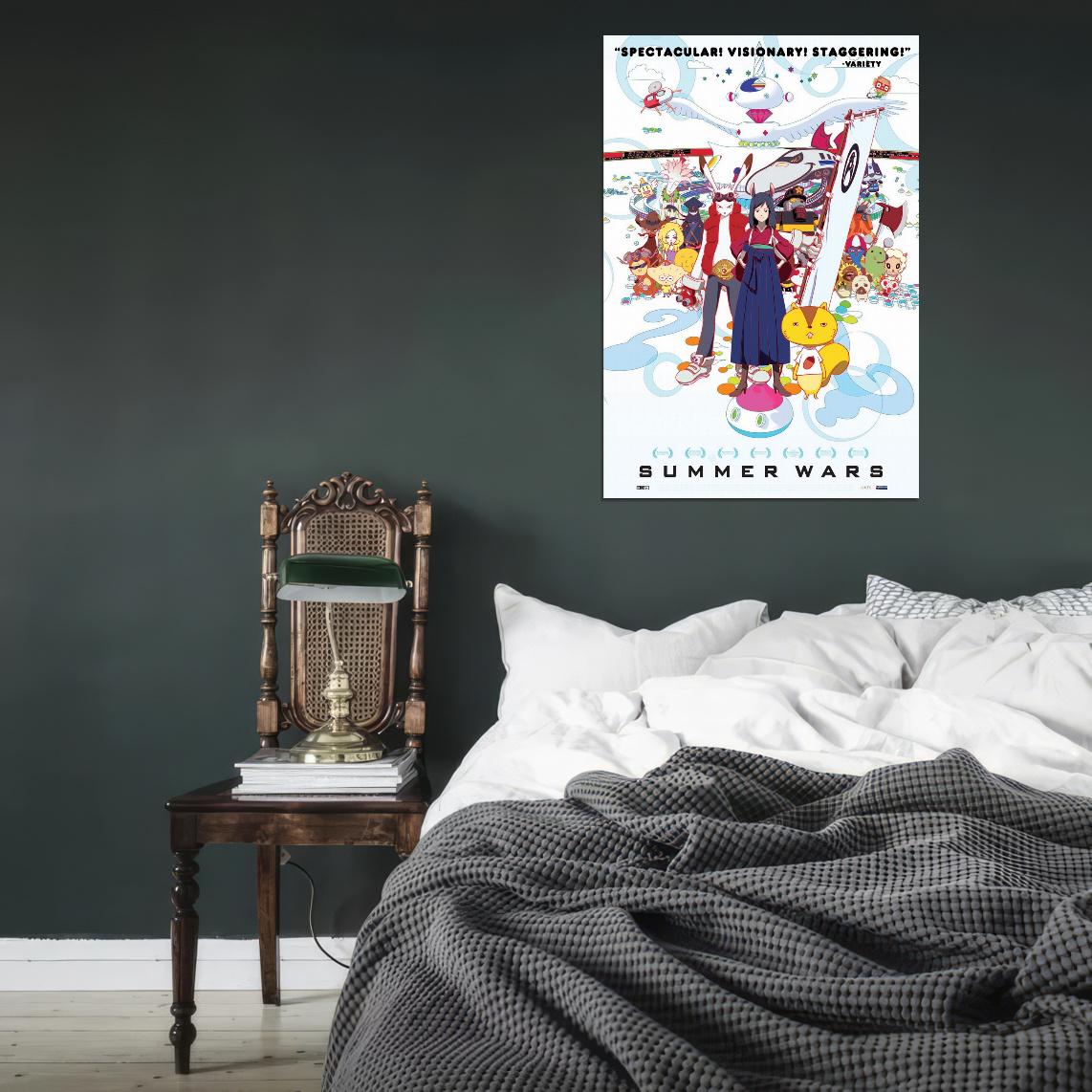 Summer Wars Japanese Sci-fi Adventure Anime Movie Poster