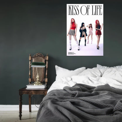 Kiss Of Life Kiof Natty Belle Julie Haneul Born To Be Xx K-Pop Concept Photo Kpop Music Poster