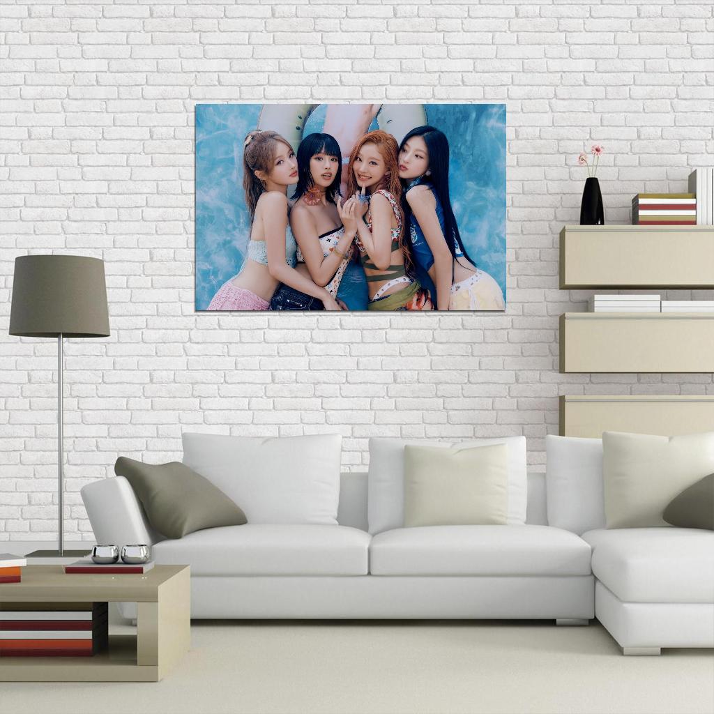 Kiss Of Life Kiof Natty Belle Julie Haneul Sticky Concept Photo K-Pop Music Poster Korean Girl Group