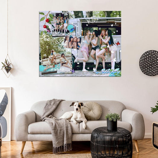 Kiss Of Life Kiof Natty Belle Julie Haneul Sticky Concept Photo K-Pop Music Poster Korean Girl Group - xonomax