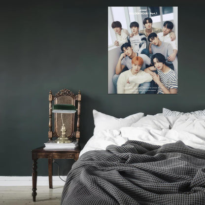 Ateez Golden Hour Hongjoong Seonghwa Yunho Yeosang San Mingi Wooyoung Jongho K-Pop Music Poster