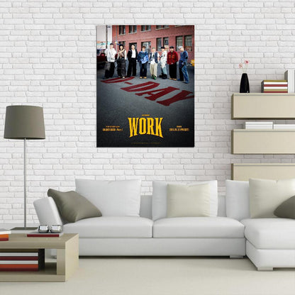 Ateez Golden Hour Hongjoong Seonghwa Yunho Yeosang San Mingi Wooyoung Jongho K-Pop Music Poster